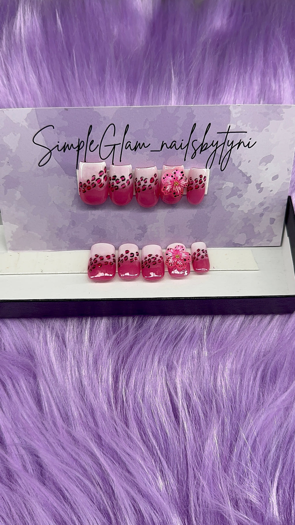 Dark pink Cheetah French